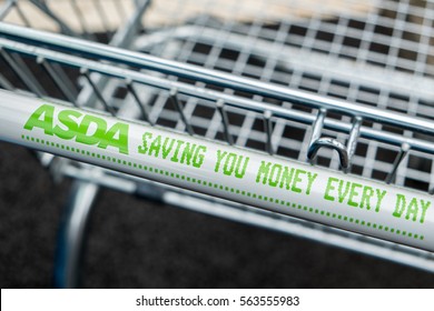 PERSHORE, UK - JANUARY 2017: An Adsa Supermarket Trolley.