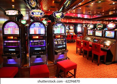 PERSIAN GULF - APRIL 14: Slot machines in play room, April 14, 2010 in Persian. Slot machines - most popular gambling.