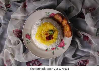 Persian Rice And Crunchy Potatoes