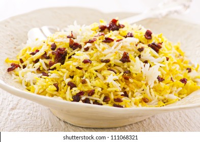 Persian Saffron Rice With Berberis