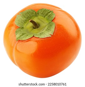 Persimmon isolated on white background, clipping path, full depth of field