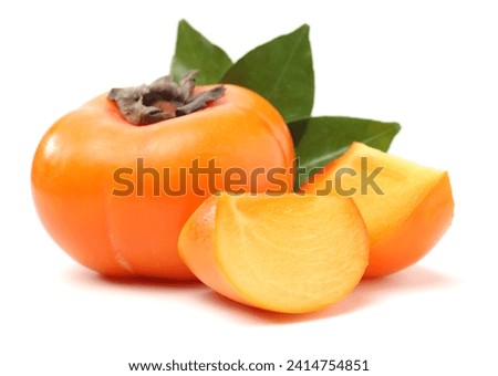 persimmon on a white background