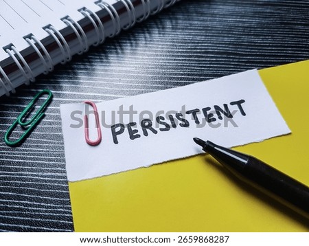 Persistent writting on table background.