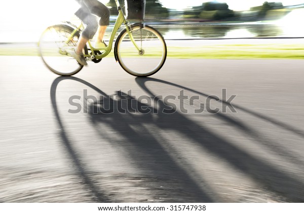 bright cycle path