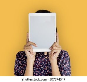 Person Holding Tablet Face Concept - Powered by Shutterstock