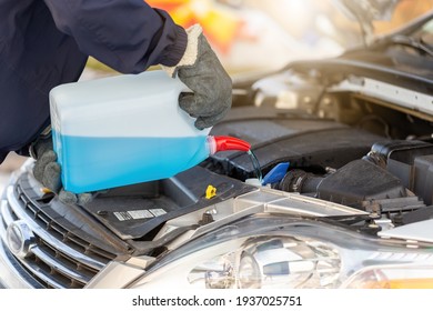 Person Pouring Antifreeze Car Wintertime Stock Photo Shutterstock