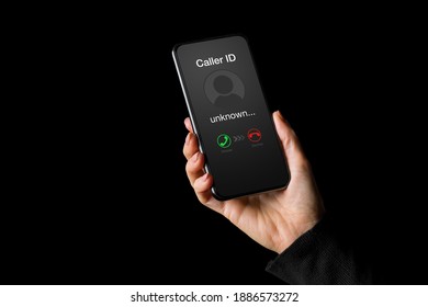 Person Receiving Call On Phone From An Unknown Caller