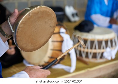 A Person Who Plays Samulnori, A Traditional Korean Music