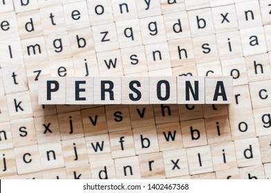 Persona Word Concept On Cubes