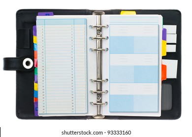 Personal black organizer isolated on white. - Shutterstock ID 93333160