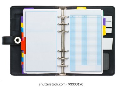 Personal black organizer isolated on white. - Shutterstock ID 93333190