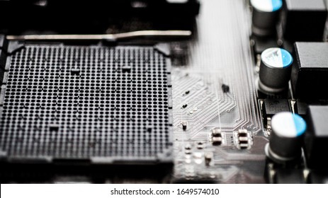 personal computer close-up, technology and production