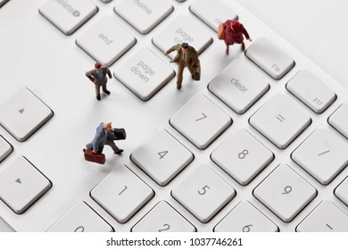 Personal Computer And Miniature People