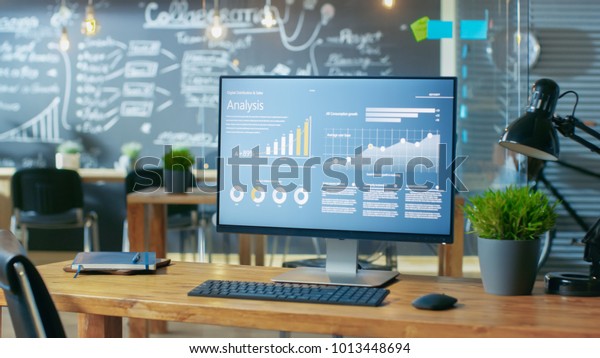 Personal Computer Mobile Application Design Showing Stock Photo