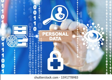 Personal Data Privacy Patient Medical Information Concept. Safety Security Medicine History.