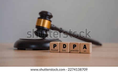 Personal Data Protection Act or PDPA concept. represent the privacy laws of sensitive information and policies.