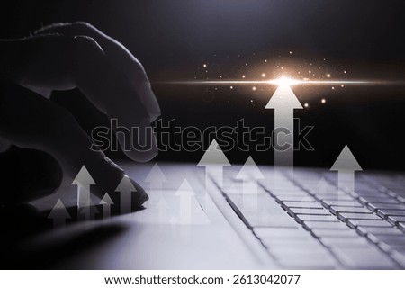 Personal development concept. arrow to upskill