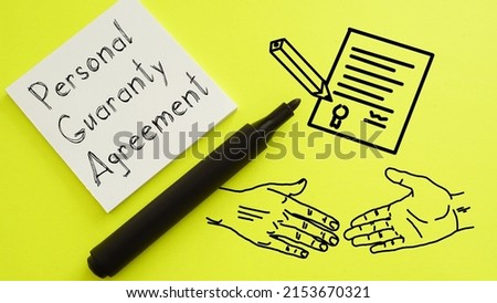 Personal guaranty agreement is shown using a text