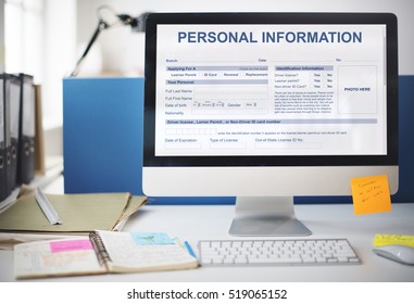 Personal Information Application Identity Private Concept