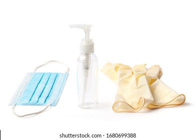 Personal Medical Protective Equipment, Mask, Sterile Gloves, And Disinfectants For Virus Protection