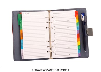 Personal organizer isolated on white background - Shutterstock ID 55998646