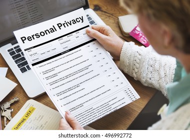 Personal Privacy Information Data Application Form Concept