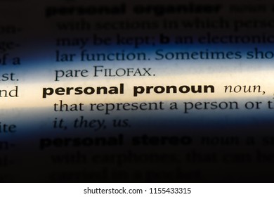 Personal Pronoun Word In A Dictionary. Personal Pronoun Concept.