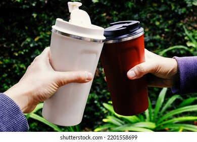 Personal Thermos Water Container For Travel, Stock Photo