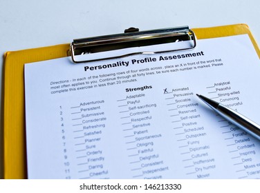 Personality Assessment Form