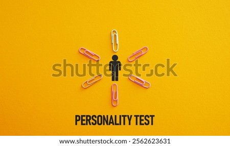 Personality test is shown using a text