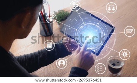 Personalization icons showing customization, user profile and experience design for personal service, customer journey and adaptive digital interaction. Gist