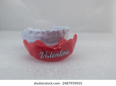 Personalized Mouthguard with Name "Valentina" - Powered by Shutterstock