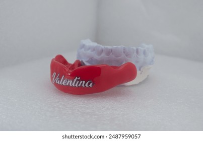 Personalized Mouthguard with Name "Valentina" - Powered by Shutterstock