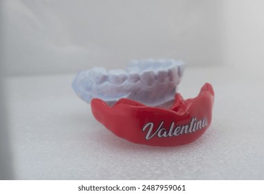 Personalized Mouthguard with Name "Valentina" - Powered by Shutterstock