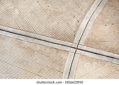 Perspective Of Concrete Brick Pavement Road .surface Level