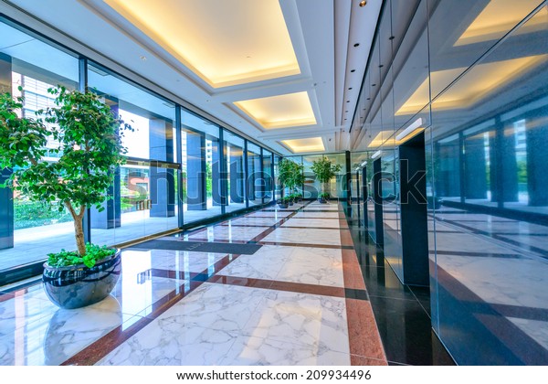 Perspective Modern Lobby Hallway Luxury Hotel Stock Photo (Edit Now ...