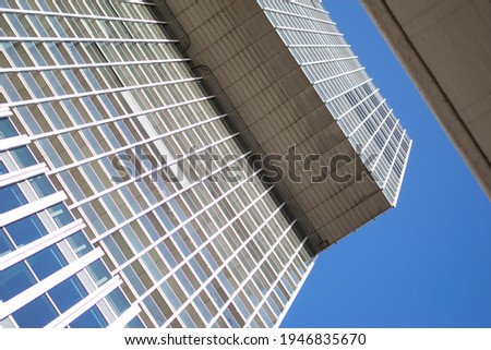 perspective of modern skyscrappers