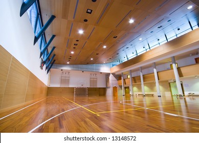 A Perspective View Of Basketball Indoor Sport Court