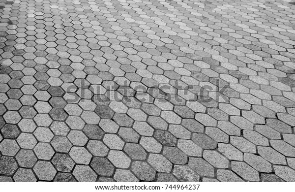 Perspective View Monotone Gray Brick Stone Backgrounds Textures