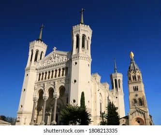 Perspectives Of The Notre Dame De Fourvière Basilica, In Lyon