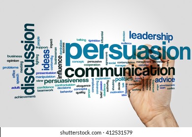 Persuasion Concept Word Cloud Background