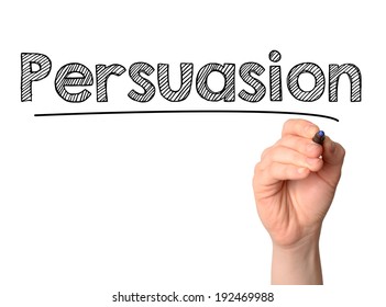 Persuasion Handwritten On White Board