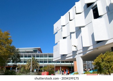 Perth, Australia - August 17 2021 - Students On Campus At Curtin University Bentley Campus