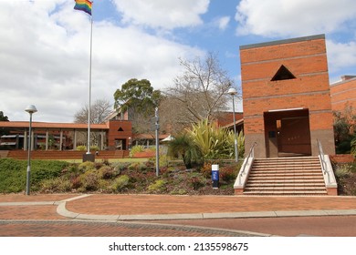 Perth, Australia - August 27 2021: Entrance To Curtin University Bentley Campus, Western Australia