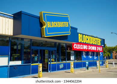 PERTH, AUSTRALIA - March 13, 2019: The last Blockbuster video store in Australia closing down in the suburb of Morley