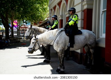 Perth, Australia - November 20, 2021: Mounted Police Of The Western Australian Police Force