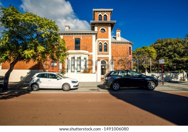 PERTH, AUSTRALIA - October 30, 2018: NORTH BRIDGE\
is a popular local and tourist pedestrian area for shopping and\
leisure walks
