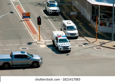 Perth, Australia - September 24, 2020: Western Australian Police Car In The City