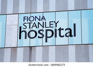 Perth, Australia - September 5th 2020: Fiona Stanley Hospital Sign On Wall