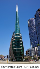 Perth, Western Australia 30.05.2020: Modern Bell Tower In Perth 